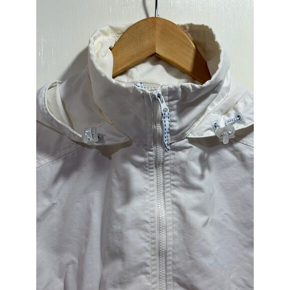 Land's End Rain Jacket Windbreaker White Size S 6-8 - Picture 8 of 14